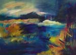 Kamouraska at night, huile sure toile 77cm x 102cm