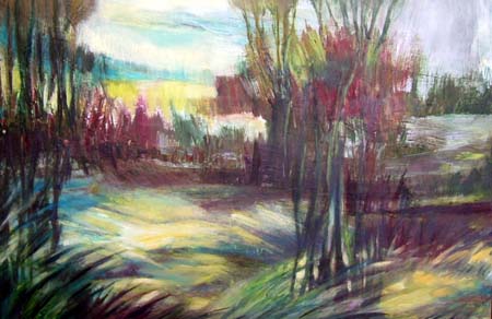Clairière, huile sur toile 61cm x 91cm