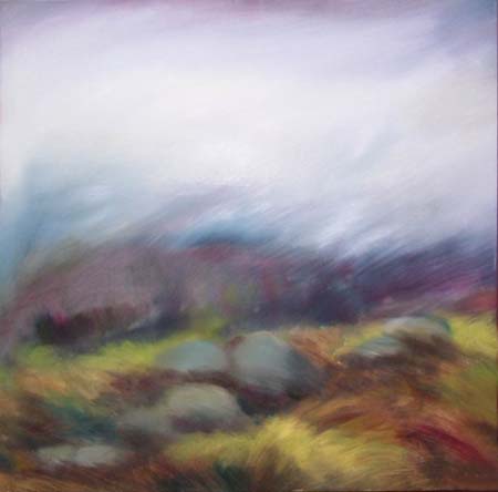 Herbe au vent II, huile sur toile 86cm x 86cm