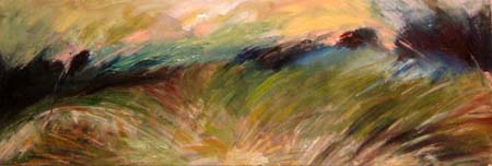 Horizon I, huile sur toile 42cm x 122cm